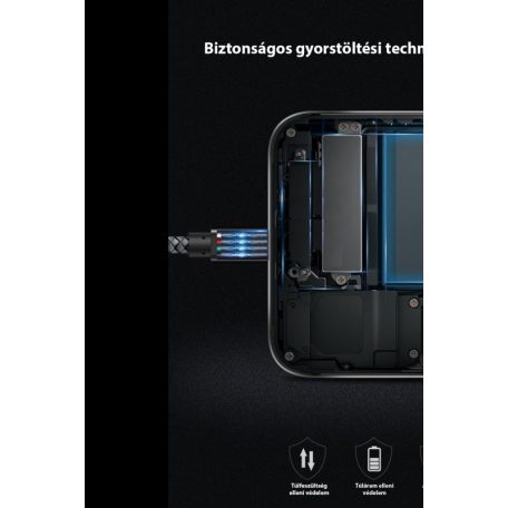 Extra strapabíró 1 méteres Lightning Iphone gyorstöltő és USB adatkábel