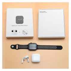   T55 Pro Max okosóra+fülhallgató fekete - ajándék szíjjal