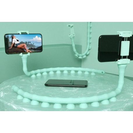 Tapadókorongos, flexibilis kukac telefontartó