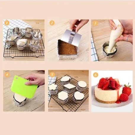 Rozsdamentes acél sütemény (Mousse) forma