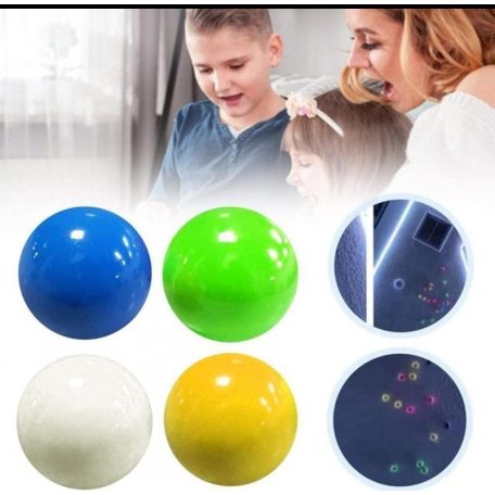 4db Fluoreszkáló ragadós fallabda
