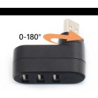 3 Portos USB 2.0 HUB forgatható fejjel