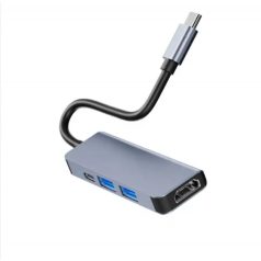 C típusú 4 portos USB Hub 3.0–4K HDMI