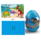Dinós puzzle tojásban
