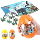 Dinós puzzle tojásban