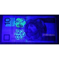 Elemes kézi bankjegyvizsgáló (UV és zseblámpa)