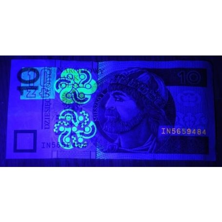 Elemes kézi bankjegyvizsgáló (UV és zseblámpa)