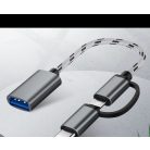 2 in 1 USB átalakító kábel