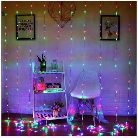 Fényfüggöny - 300 LED, többszínű