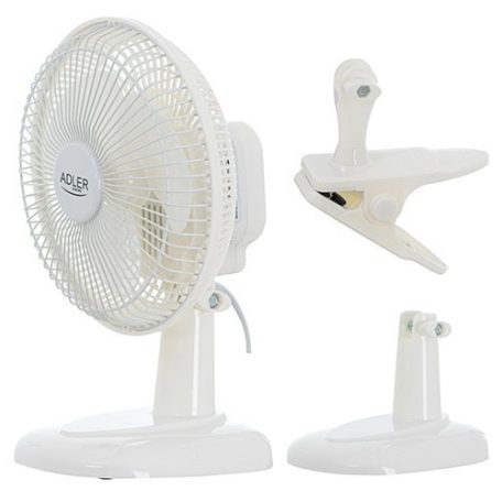 Adler AD 7317 fehér csíptethető asztali ventilátor