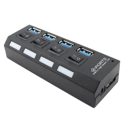 4 portos USB elosztó kapcsolókkal