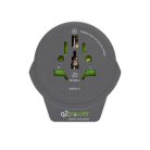 q2power 1.100110-TH utazóadapter, World to Europe USB, USB 5V 2.4A, max. 16 A, 250 V - 4000 W teljesítmény