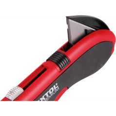   EXTOL PREMIUM PVC vágókés, 5 db trapézpengével, gyorstöltős, pengetárolós, festett ALU ház, gumírozott, zsinórvágó penge: 9124,8