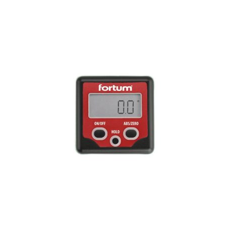 FORTUM digitális szögmérő, mérési tartomány: ±180° (0°-360°), pontoság: ±0,1°, felbontás: 0,1° FORTUM