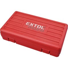   EXTOL PREMIUM BIT és dugókulcs klt. 35 db TORX, 1/4"+8mm+10mm+12mm BIT-ek, 1/4"+3/8" dugófejek, adapterek C.V. acél, műanyag dobozban