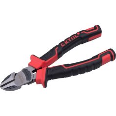   EXTOL PREMIUM oldalcsípő fogó, 190mm, duál vörös/fekete TPR nyél, 20% extra erőkifejtés, akasztós szerszámtartó