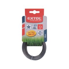   EXTOL PREMIUM damil szegélynyíró géphez 1,6 mm, csillag keresztmetszetű, fekete közép/dual power, 15m