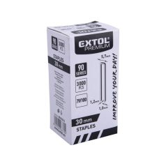   EXTOL PREMIUM kapocs, 8891860 akkus tűzőgéphez 3000 db, 5,7×1,25×1,0 mm, hossz.: 30 mm