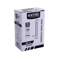   EXTOL PREMIUM kapocs, 8891860 akkus tűzőgéphez 3000 db, 5,7×1,25×1,0 mm, hossz.: 40 mm
