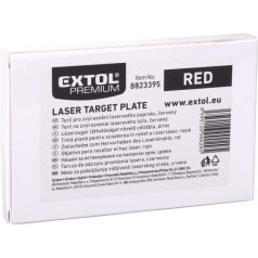   EXTOL PREMIUM lézeres céltábla vízszintezőhöz, PIROS, 105×75mm