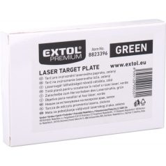   EXTOL PREMIUM lézeres céltábla vízszintezőhöz, ZÖLD, 105×75mm