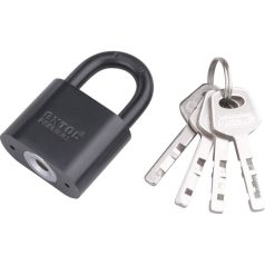   EXTOL PREMIUM lakat, vas, fekete, 4db kulcs; 30mm, edzett acél kengyel, szárátmérő: 5 mm