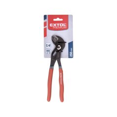   EXTOL PREMIUM vízpumpa fogó, 250mm, CrV50, max nyitás 36 mm, szivacsos nyél, akasztós papír szerszámtartó