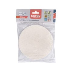   EXTOL PREMIUM polírkorong, fehér, báránybőr (gyapjú); 150 mm, 7 mm vastag, tépőzáras