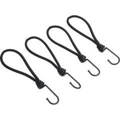   EXTOL PREMIUM leszorító gumipók klt. 4 db, 18 cm × 6 mm, kampóval, erős Latex gumi, takaróponyva rögzítéséhez