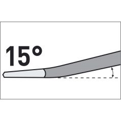   EXTOL PREMIUM betonvéső lapos, hajlított, akasztóval, SDS PLUS; 250/60mm