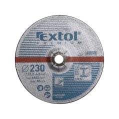   EXTOL PREMIUM csiszoló korong acélhoz, kék; 115×6,0×22,2mm, max 13300 ford/perc