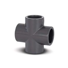   PVC Cross Fitting, 50 mm - kereszt idom, PVC csőrendszerekhez