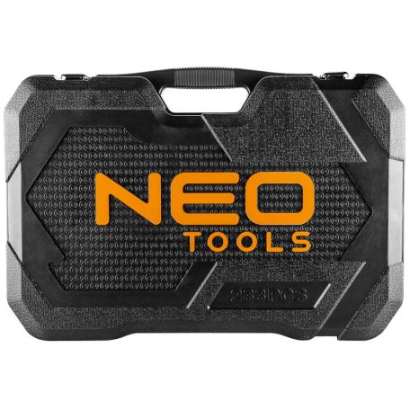 NEO TOOLS Dugókulcskészlet + szerszámkészlet 1/4", 3/8", 1/2", 233db 25 év garanciával 10-078