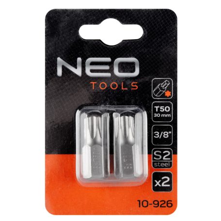 NEO TOOLS Torx bit, 3/8", T50x30mm, S2, 2db 10-926