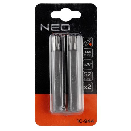 NEO TOOLS Torx bit, 3/8", T45x75mm, S2, 2db 10-944