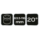 NEO TOOLS Olajszűrő leszedő fogó (20°), 63.5 - 116mm 11-240