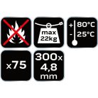 NEO TOOLS KÁBELKÖTEGELŐ, gyorskötöző, 4,8mm x 300mm, fehér, 75db 01-609
