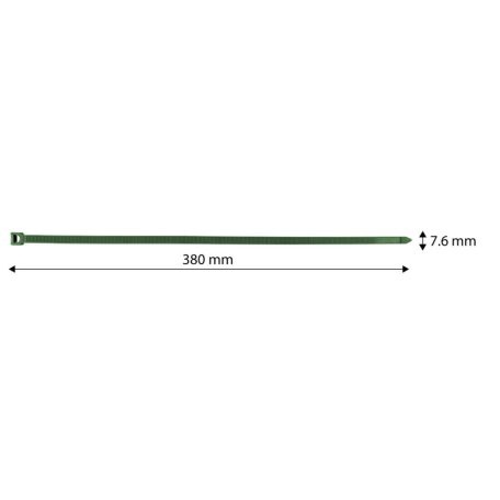 NEO TOOLS Kerti kötegelő, gyorskötöző 7,6x380mm, 50db, zöld 15-971