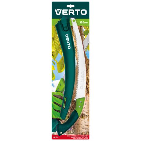 VERTO Ágvágó fűrész, fűrészlap: 350mm, 7 TPI, övre csatolható védőtokkal 15G101