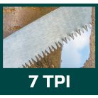 VERTO Ágvágó fűrész, fűrészlap: 350mm, 7 TPI, övre csatolható védőtokkal 15G101