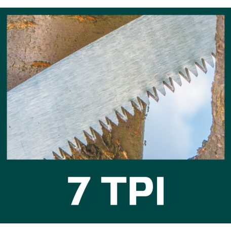 VERTO Ágvágó fűrész, fűrészlap: 350mm, 7 TPI, övre csatolható védőtokkal 15G101