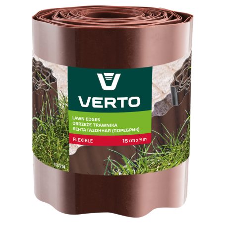 VERTO Ágyásszegély 15cm, 9m, barna 15G514