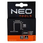 NEO TOOLS Tűzőkapocs 10mm, J típus, 1000db 16-510