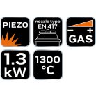 NEO TOOLS Gázforrasztó, perzselő, gázégő csavaros 20-025