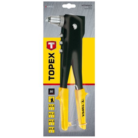 TOPEX POPSZEGECSHÚZÓ 270MM, Kétirányú fejbeállítás, 2.4, 3.2, 4.0, 4.8mm 43E712