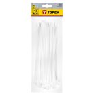 TOPEX KÁBELKÖTEGELŐ, gyorskötöző, 4,8mm x 200mm, fehér, 75db 44E977