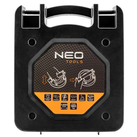 NEO TOOLS Vákumos pumpás táblaemelő, üveghez, csempéhez, lakkozott felületekhez, max 160kg. 56-800