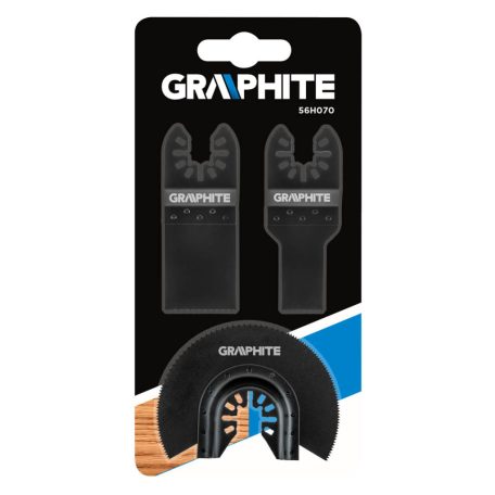 GRAPHITE Vágó lapok fához multifunkciós géphez 3db 56H070