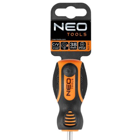 NEO TOOLS Csavarhúzó PH2x38mm 25 év garanciával 04-179