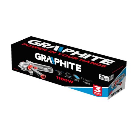 GRAPHITE Sarokcsiszoló 1100 W, 125 mm 3 év garanciával 59G110